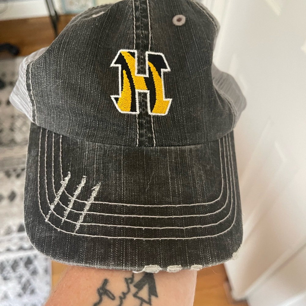 Black and Gray Cap with Yellow H Logo